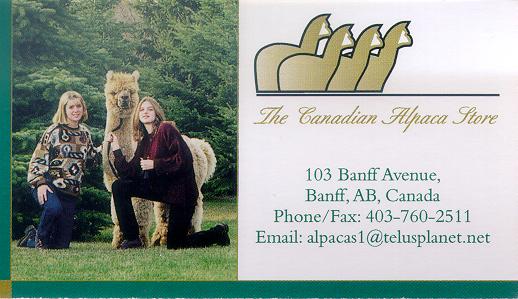 [The Canadian
 Alpaca Store / 103 Banff Avenue / Banff AB Canada]